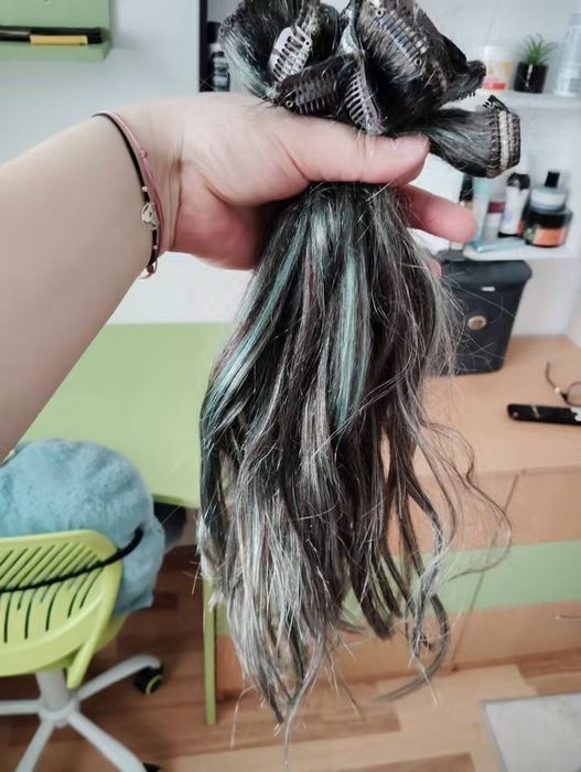 Coadă din par natural +extensii