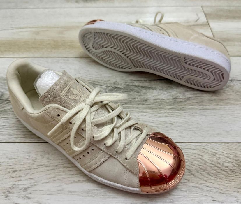 Adidas Superstar Metal Toe Rose Gold | Piele naturală suede | Model RAR | Luxury sneakers