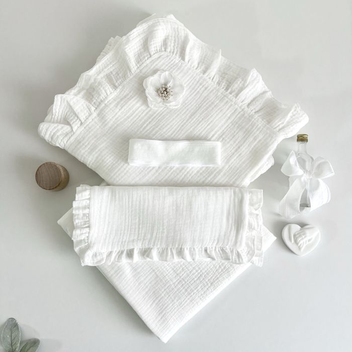 Trusou pentru botez+cufar cu floare