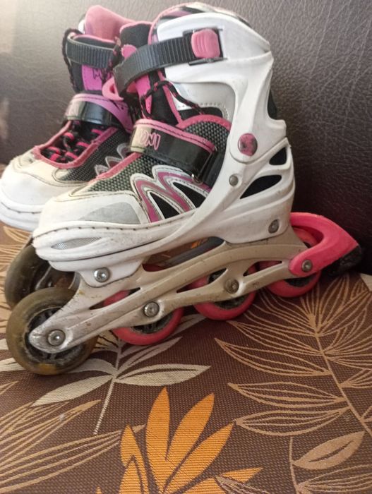 Ролери  MONI бяло с розово