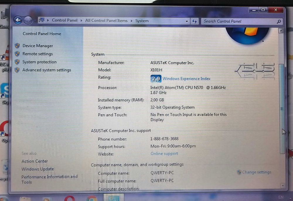Лаптоп ASUS Eee PC X101H