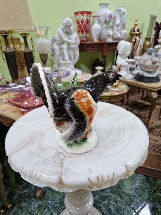 Уникална рядка антикварна колекционерска австрийска порцеланова фигура