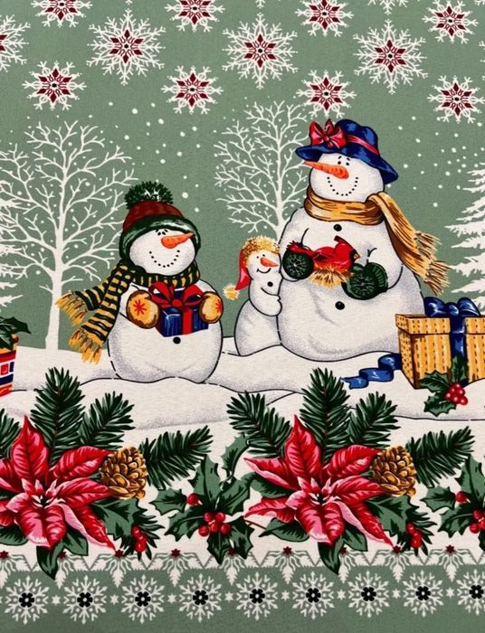 Новогодняя скатерть. Размер 150*220.Ребенок будет в восторге