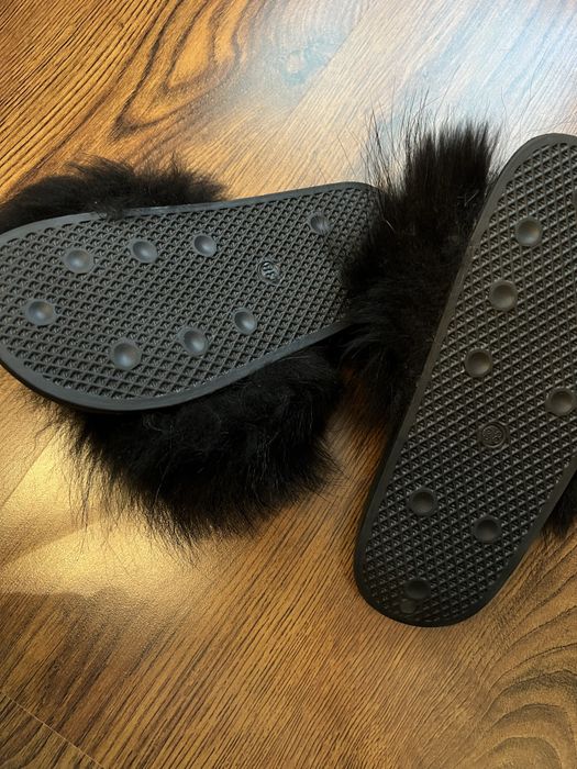 Дамски чехли с етествен косъм