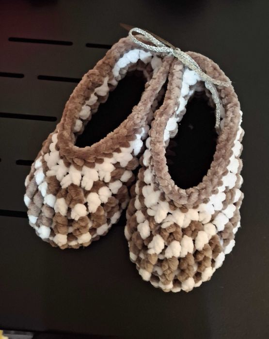 Детски плетени пантофки