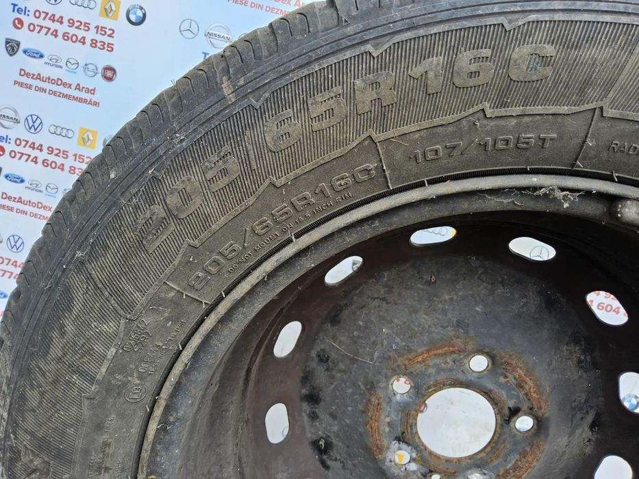 Jante cu anvelope Renault Trafic 3 Opel Vivaro Nissan nv300 Jante r16 cu cauciuc r16c