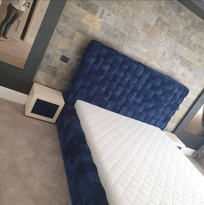 Pat dormitor tapitat impletit manual