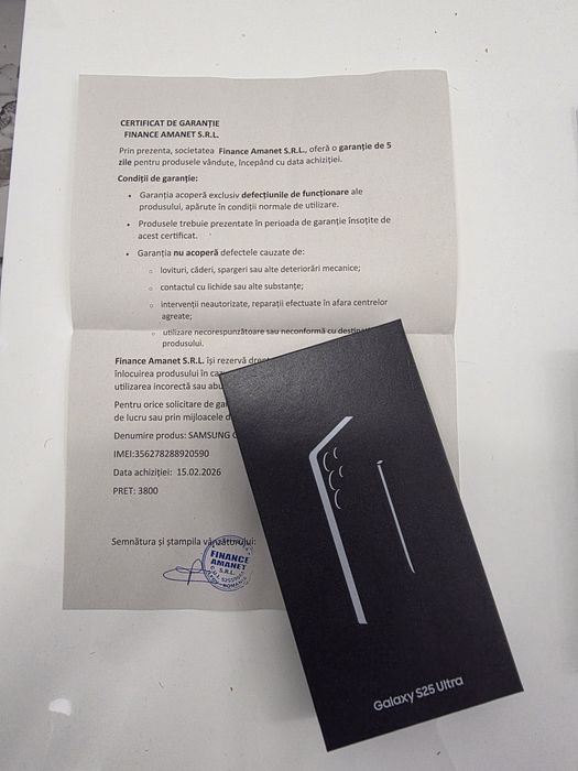 Samsung s25 Ultra 5G SilverBlue 256Gb NOU Sigilat Acte GARANȚIE