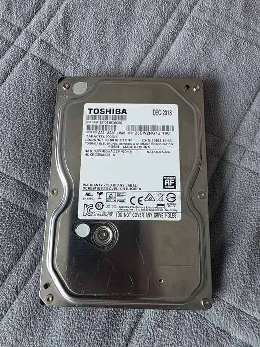 Жесткий диск Toshiba 500gb