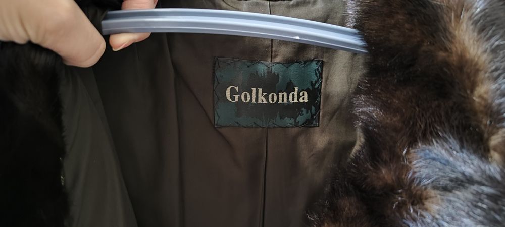 Норковая шуба, коричневая