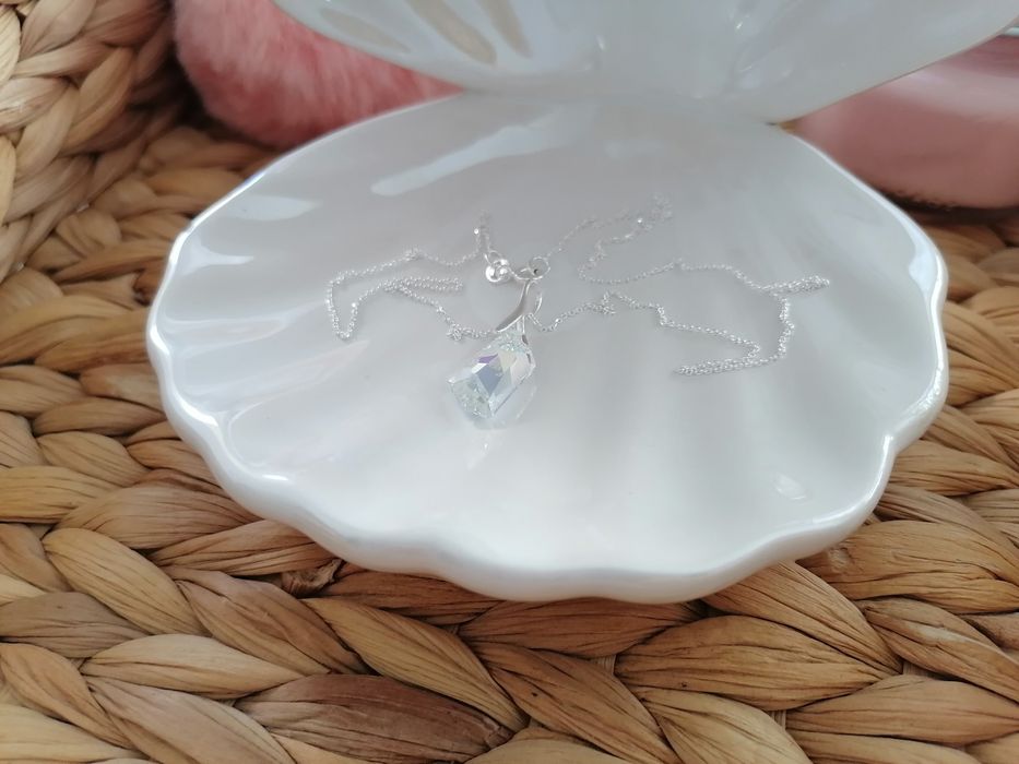 Сребърно колие с кристал Сваровски