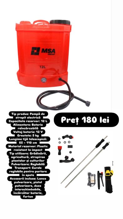 Pompe de stropit  – electrice și manuale