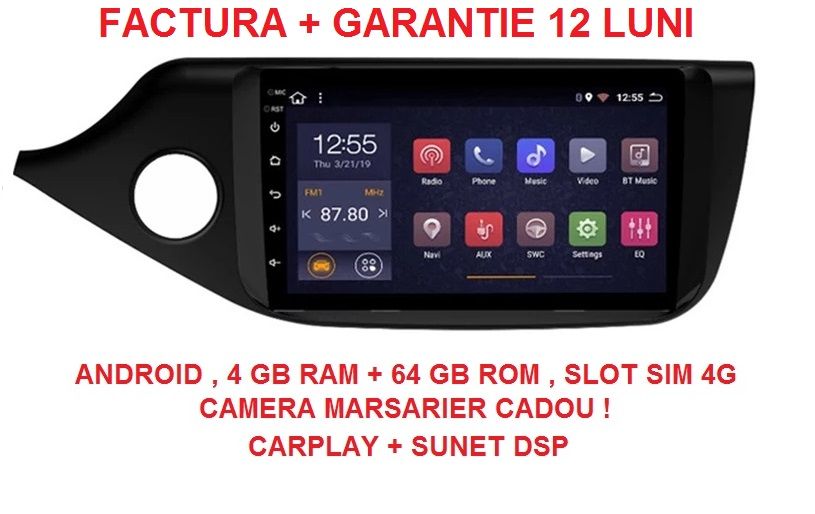 Navigatie Kia Ceed ( 2012 - 2020 ) 4GB Noua Garantie Camera Marsarier