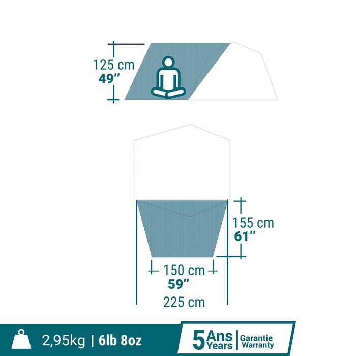 Streașină Camping 2 Seconds Easy Fresh - produs resigilat Decathlon