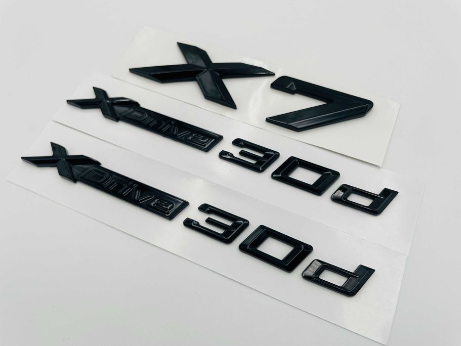 Set embleme compatibile BMW X7 x-drive 30d negru