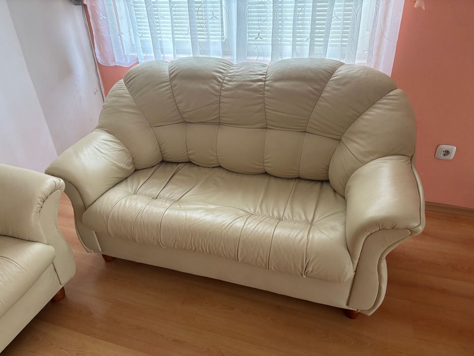 Диван от естествена кожа 2бр.