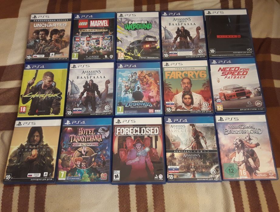 Игры лицензионные PS4,PS5,PS3,PS2