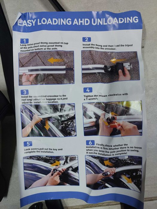 Напречни греди за багажник на покрива, рейлинг, универсални