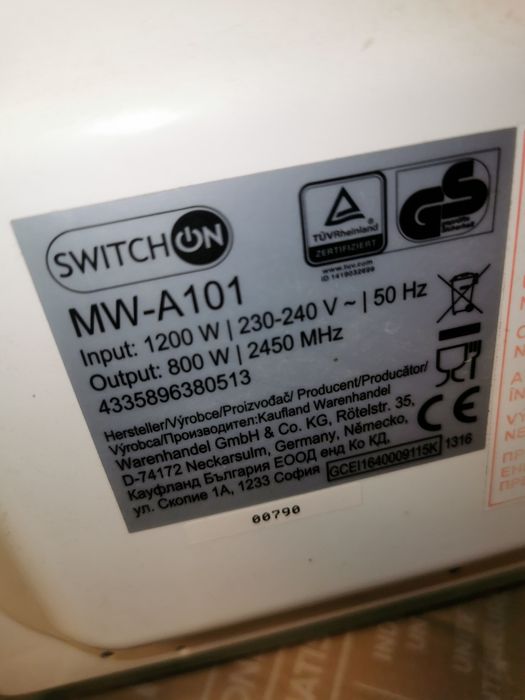 Cuptor cu microunde Switch On MW-A101
