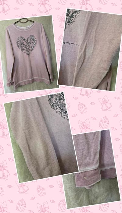 Bluza cu maneca lunga roz pudrat