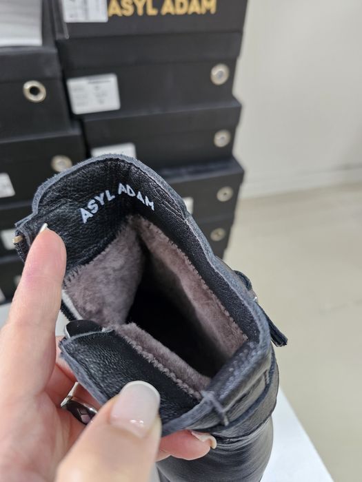 Зимние сапоги-ботильоны