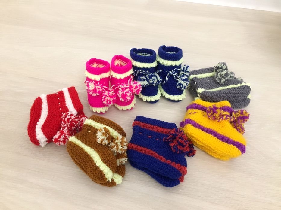 Вязаные пинетки