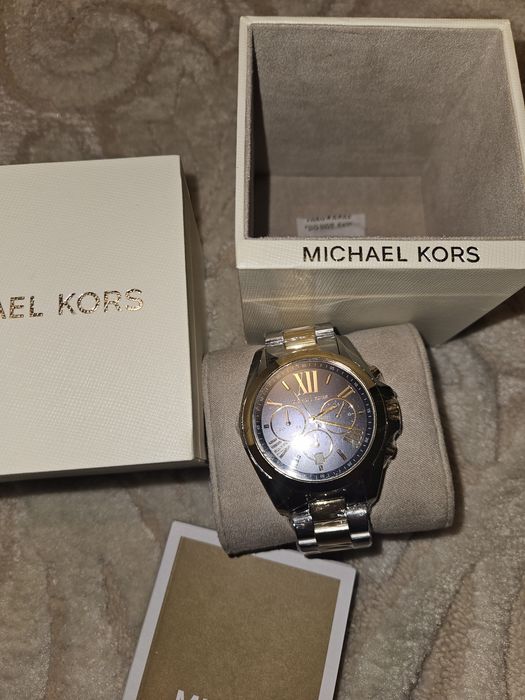 Michael Kors - Ceas cronograf cu bratara metalica Bradshaw, Argintiu/A