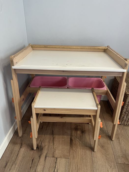 Школьная парта и скамья  IKEA Флисат