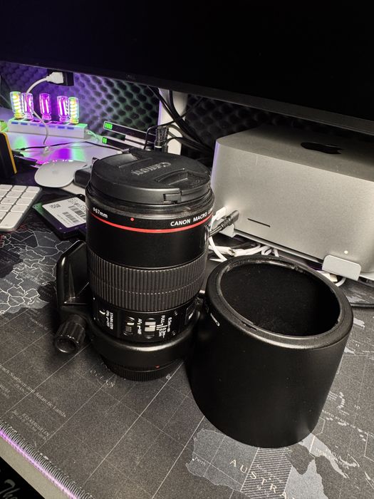 Vând 100 2.8 Macro - Canon L, Impecabil.