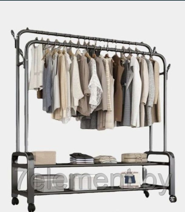 Стойка вешалка для одежды двухуровневая