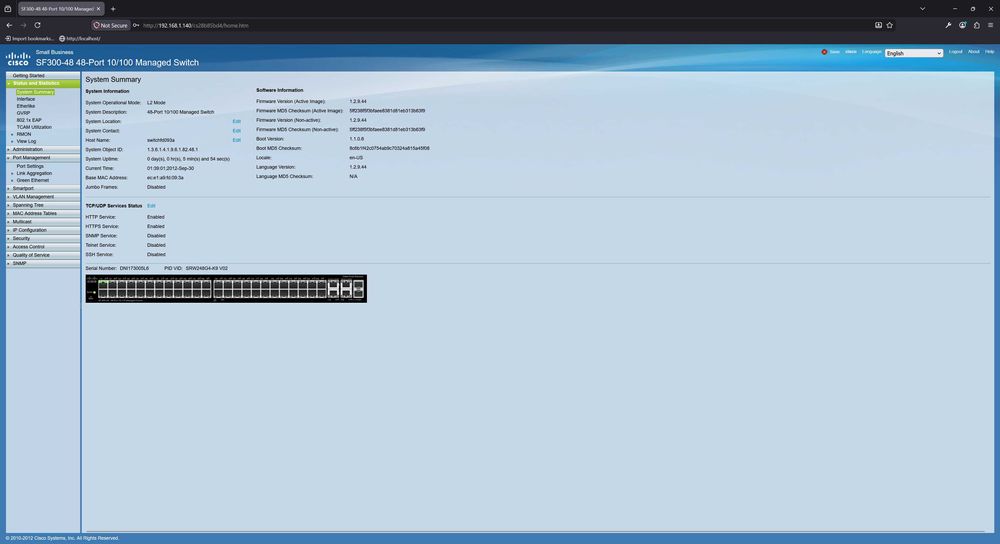 Switch Cisco SF300-48p