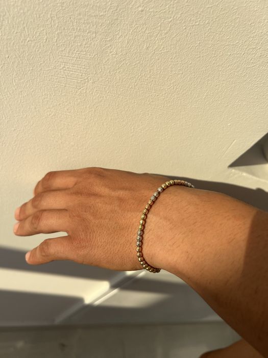 Bratara aur alb galben roz unisex 6.7grame, 14k , diamomd cut