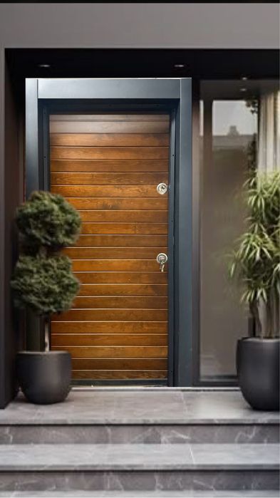 Входна врата за външни условия-Old cedar