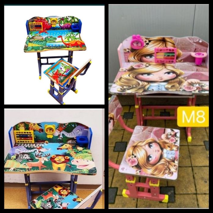 Birou copii pentru fete si baieti reglabile pe inaltimea copilului