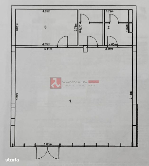 Spatiu Comercial 90 Mp | Tractorul (Nou) | Vitrina 9 Ml