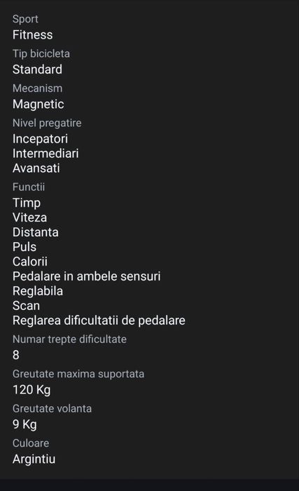 Bicicleta fitness noua