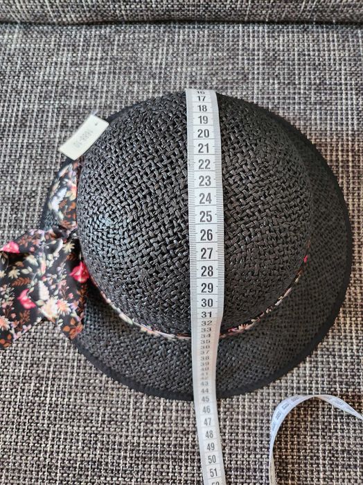 Palarie noua neagra de dama cu funda