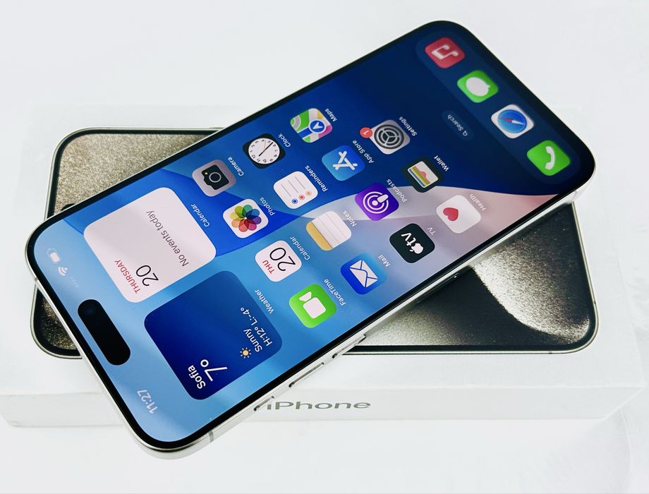 Apple iPhone 15 Pro Max 256GB Natural Titanium Перфектен! Гаранция!