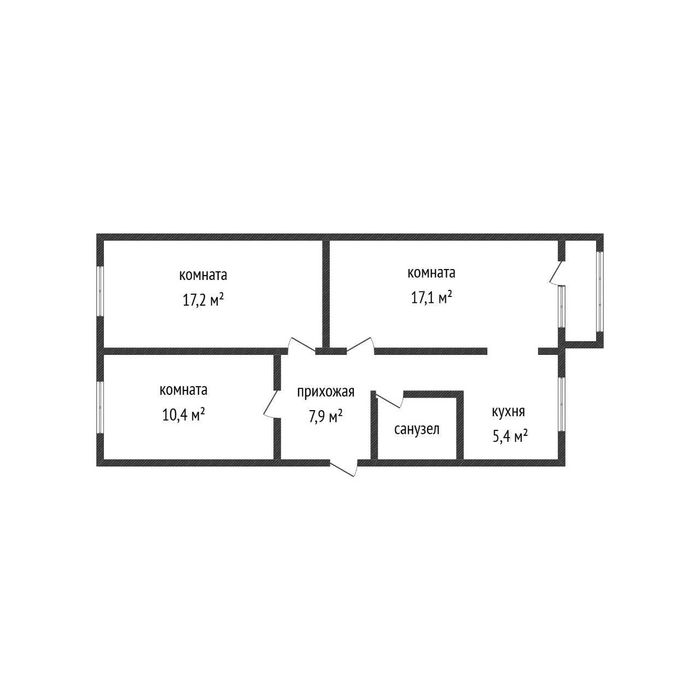 Продам трехкомнатную КЖБИ