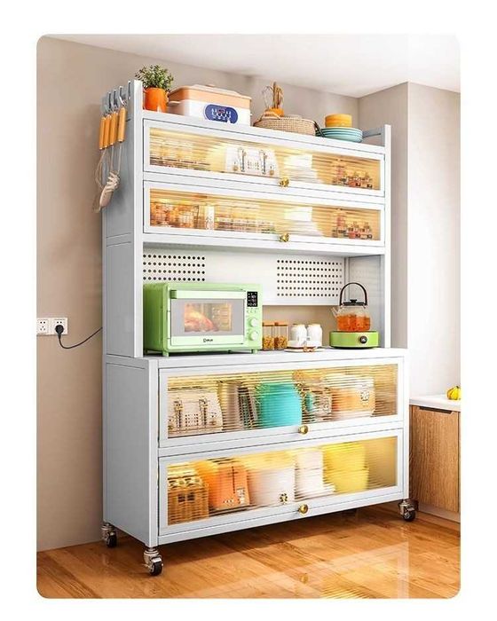 Кухонный стеллаж/полки для приборов/надёжный металлический шкаф