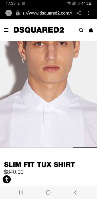 DQUARED2 Cotton Made In Italy Mens / 50 / L НОВО ! ОРИГИНАЛ Мъжка Риза