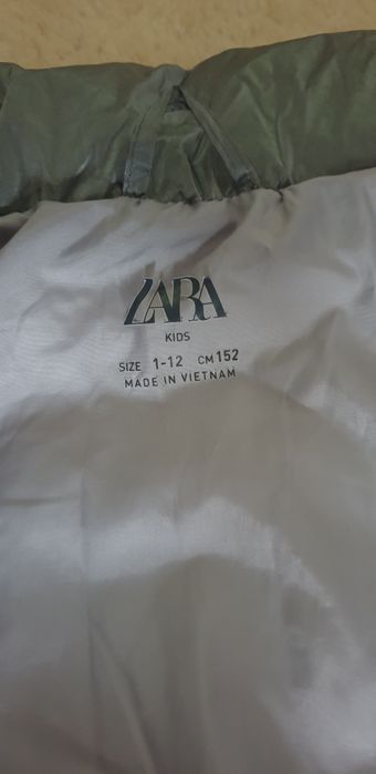Zara Geacă matlasată gri metalic 152cm 11-12 ani
