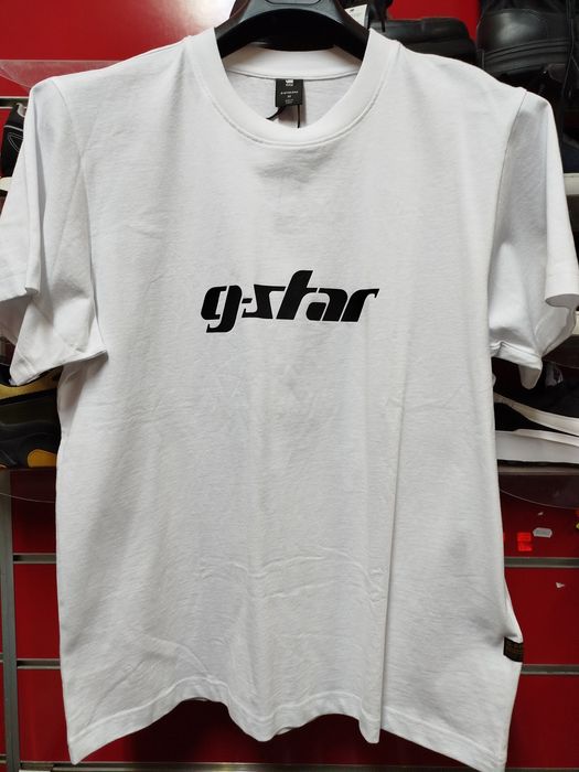 Оригинална унисекс тениска G-Star Raw Cursive M , L нова бяла Loose