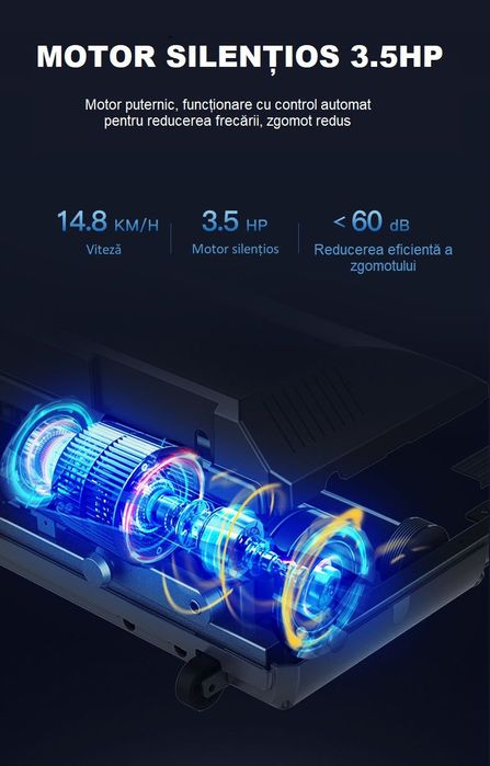 Banda Alergat Electrica T01F Viteza 1-14,8km/h 140Kg cu Inclinare