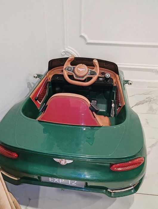 Masinuta electrica pentru copii Bentley verde, 12V, scaun piele ecologica