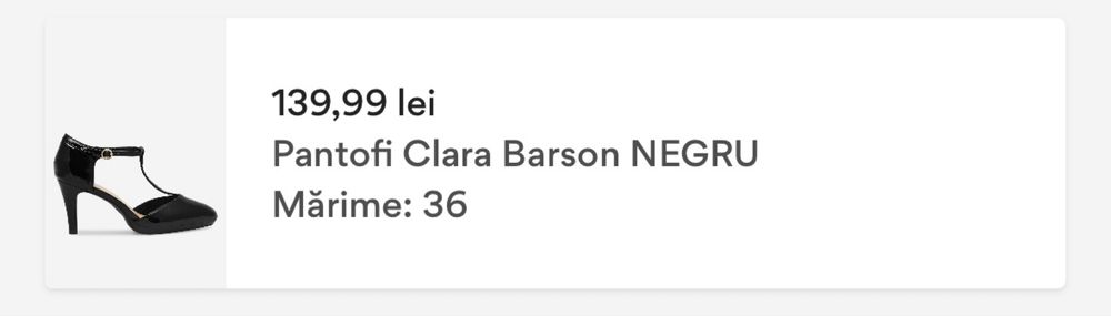Vand Pantofi cu toc Clara Barson Negru NOU