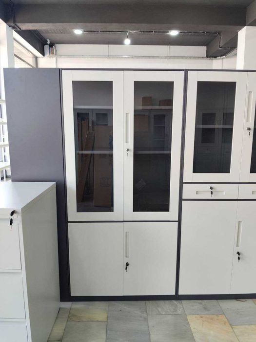 Шкаф для документов / офис / металлический / стеклянные двери