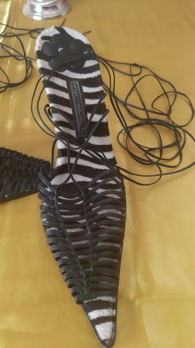 Sandale noi deosebite din snur cerat și blanita de ponei
