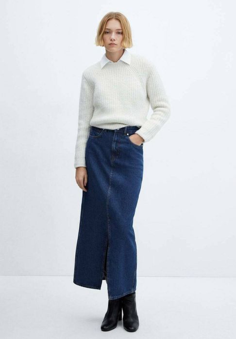 Новая джинсовая юбка Mango (оригинал), XXS, 100% хлопок