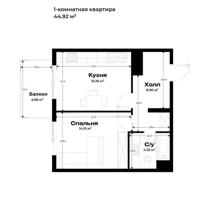 Ijara yoki shaxsiy turar joy: Ozmahalda 1 xonali Golden house premium`